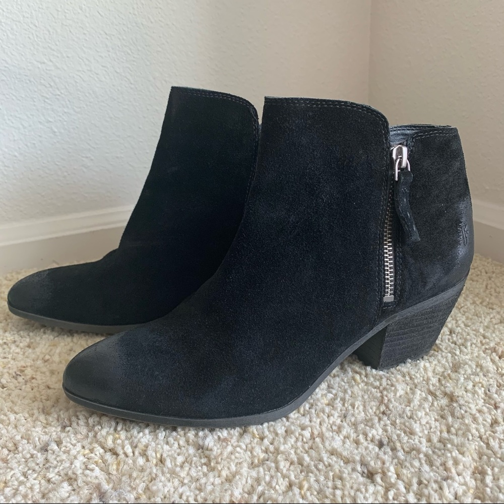 Frye Suede Judy Zip Bootie